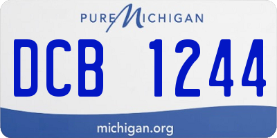MI license plate DCB1244