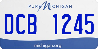MI license plate DCB1245