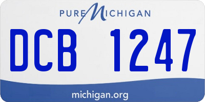 MI license plate DCB1247