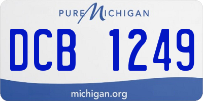 MI license plate DCB1249