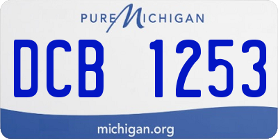 MI license plate DCB1253