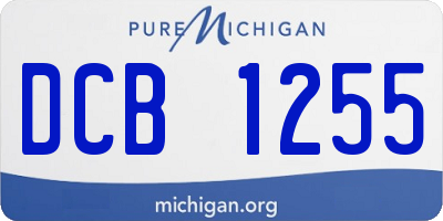 MI license plate DCB1255