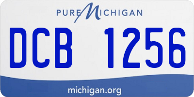 MI license plate DCB1256
