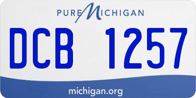 MI license plate DCB1257
