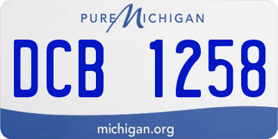 MI license plate DCB1258