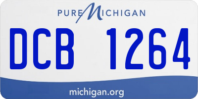 MI license plate DCB1264
