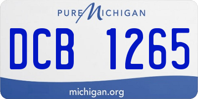 MI license plate DCB1265