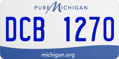 MI license plate DCB1270