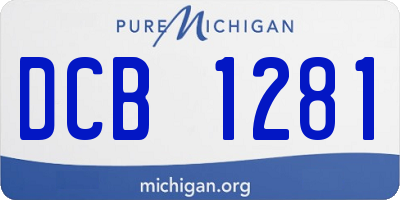 MI license plate DCB1281