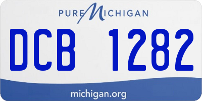 MI license plate DCB1282