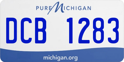 MI license plate DCB1283