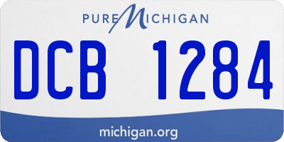 MI license plate DCB1284