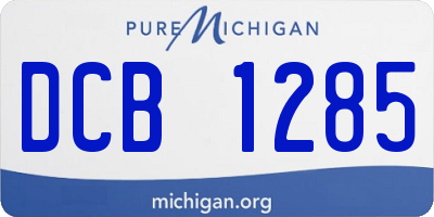 MI license plate DCB1285