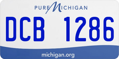 MI license plate DCB1286