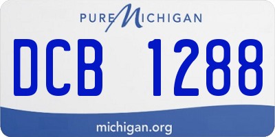 MI license plate DCB1288