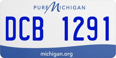 MI license plate DCB1291