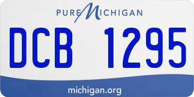 MI license plate DCB1295
