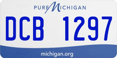 MI license plate DCB1297