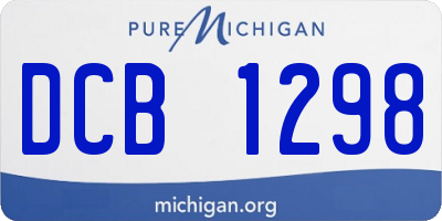 MI license plate DCB1298
