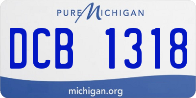 MI license plate DCB1318