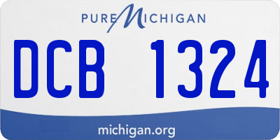 MI license plate DCB1324