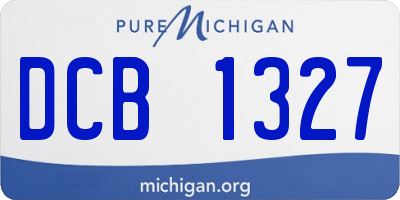 MI license plate DCB1327