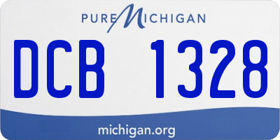 MI license plate DCB1328