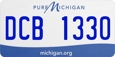 MI license plate DCB1330