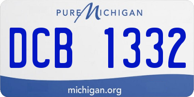 MI license plate DCB1332