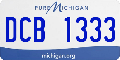 MI license plate DCB1333