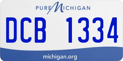 MI license plate DCB1334