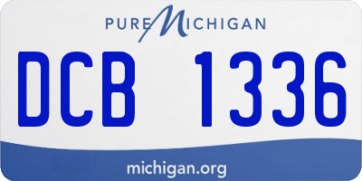 MI license plate DCB1336