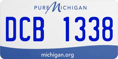 MI license plate DCB1338