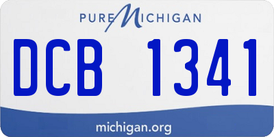 MI license plate DCB1341