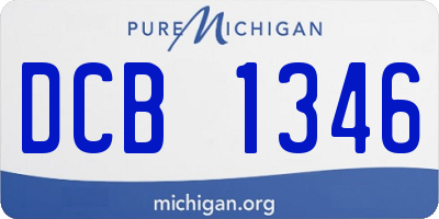 MI license plate DCB1346
