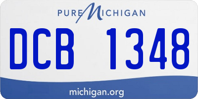 MI license plate DCB1348
