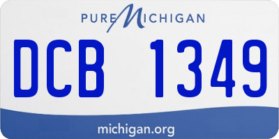 MI license plate DCB1349