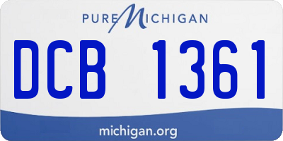MI license plate DCB1361