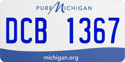 MI license plate DCB1367