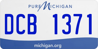 MI license plate DCB1371