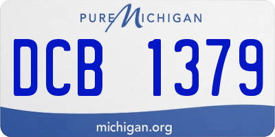 MI license plate DCB1379