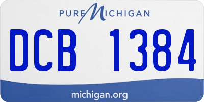 MI license plate DCB1384