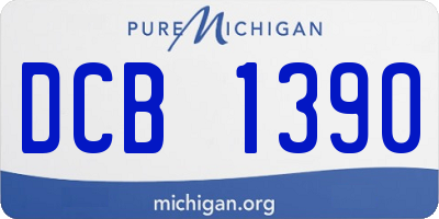 MI license plate DCB1390