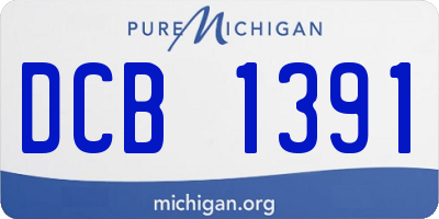 MI license plate DCB1391