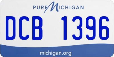 MI license plate DCB1396