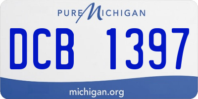 MI license plate DCB1397