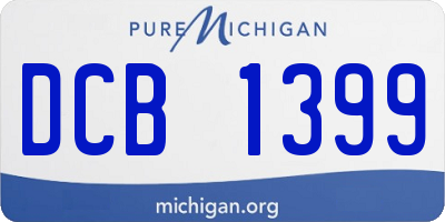 MI license plate DCB1399