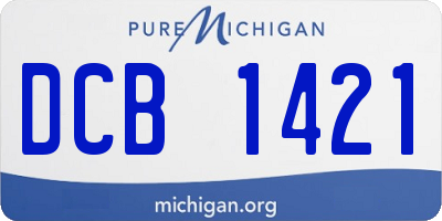 MI license plate DCB1421