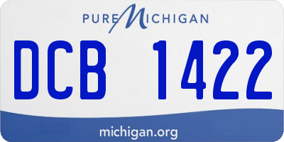 MI license plate DCB1422