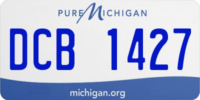 MI license plate DCB1427